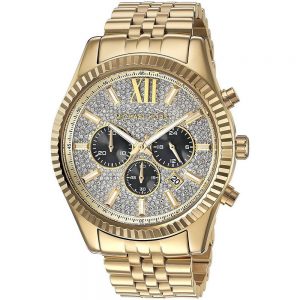 Men’s Gold-Tone Lexington Chronograph Watch MK8494