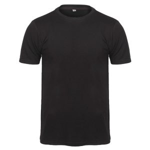 Danami Unisex Plain Black Cotton T-shirt