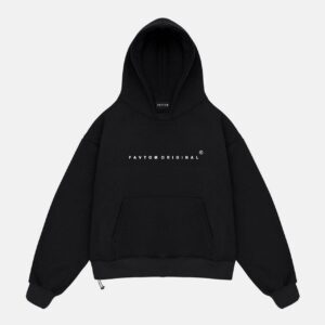 Shop Premium Drawstring Hoodie – High-Quality Favtom Black Hoodie